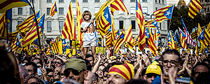 Apoiadores da independência catalã – Matthias Oesterle/Xinhua