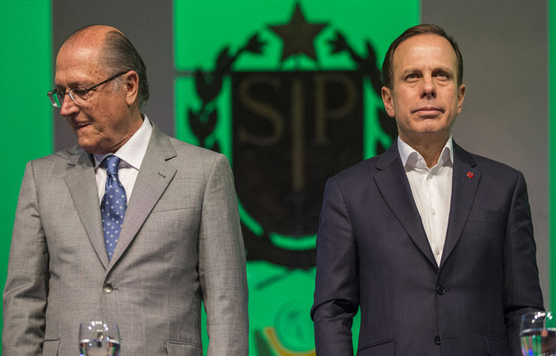 O governador Geraldo Alckmin e o prefeito Joo Doria em evento em So Paulo