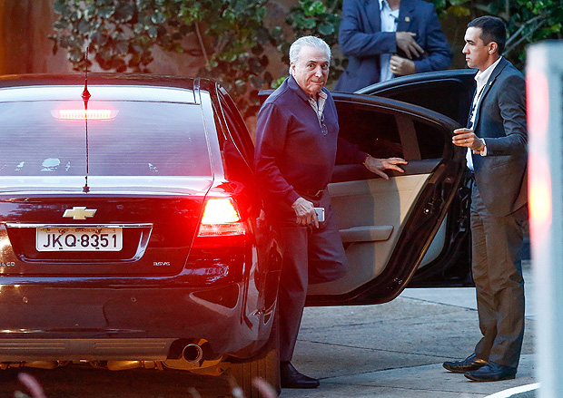 Presidente Michel Temer antes de jantar para tentar angariar votos para a reforma da Previdncia