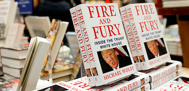 Copies of the book "Fire and Fury: Inside the Trump White House" by author Michael Wolff are seen at the Book Culture book store in New York, U.S. January 5, 2018. REUTERS/Shannon Stapleton NO RESALES. NO ARCHIVES ORG XMIT: SHN107