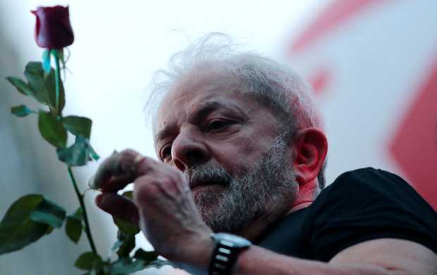 Ex-presidente Lula após seu julgamento em São Paulo