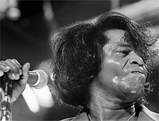 James Brown em julho de 1981, durante o Festival de Jazz de Montreux (Sua)<BR>