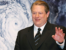 Ex-vice-presidente dos EUA Al Gore levou o Prmio Nobel da Paz por seu ativismo ecolgico