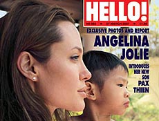 Edio de nmero 962 da revista "Hello!" mostra Angelina Jolie e seu novo filho adotivo