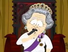 Rainha britnica Elizabeth 2 comete suicdio em polmico desenho animado "South Park"<BR>