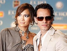Jennifer Lopez e seu marido Marc Anthony