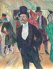&quot;Monsieur Fourcade&quot; (1889)  uma obra famosa de Toulouse-Lautrec