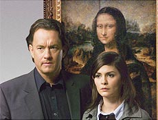 Cena do filme &quot;O Cdigo Da Vinci&quot;, com Tom Hanks e Audrey Tatou