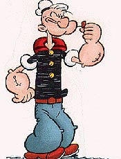 O marinheiro Popeye, personagem criado por Elzie Segar