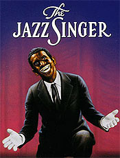 Cartaz do filme "The Jazz Singer", de em 1927, com o ator Al Jolson