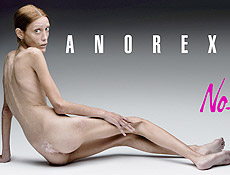 Campanha publicitria criada pelo fotgrafo Oliviero Toscani tentava alertar contra anorexia