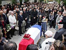 Funeral do mmico Marcel Marceau realizado na manh desta quarta-feira (26)em Paris, na Frana