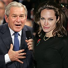 Presidente dos EUA, George W. Bush, e atriz Angelina Jolie esto entre os mais "frios"