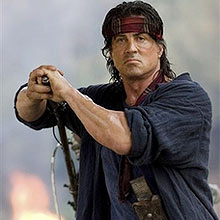 Sylvester Stallone, em cena do filme "Rambo"; ator confessou ter usado hGH