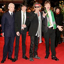 Membros da banda "The Rolling Stones" no tapete vermelho do ltimo festival de Berlim