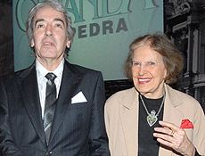 Alcides Nogueira e Lygia Fagundes Telles, na festa de "Ciranda de Pedra"