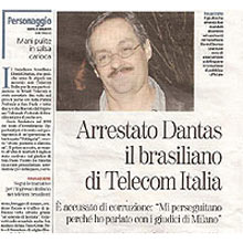 Imagem de reprodução do jornal italiano "La Stampa" com foto de Daniel Dantas
