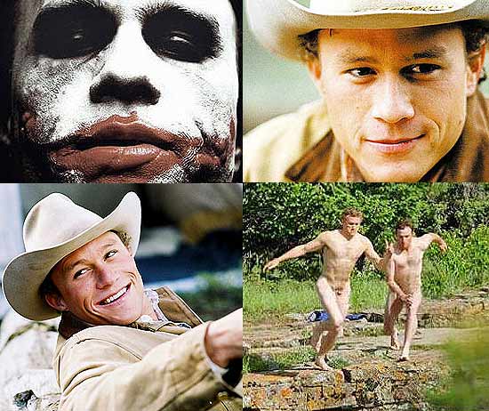 Heath Ledger cria o melhor Coringa da histria, aps o sucesso do vaqueiro gay em "O Segredo de Brokeback Mountain"