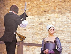 Ensaio da cena da execuo de Ana Bolena, que passou de rainha a traidora durante reinado dos Tudors
