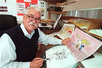 Desenhista Bill Melendez no estúdio Sherman Oaks em Los Angeles, nos EUA; amizade com criador de Snoopy o levou a animar série