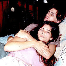 Marcos Winter (Joventino) e Cristiana Oliveira (Juma) em cena da novela Pantanal