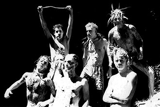 A banda de rock Tits, enlameada na Chapada dos Guimares, nos anos 80