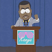 No episódio de "South Park", Kenye West protesta contra gozações do público