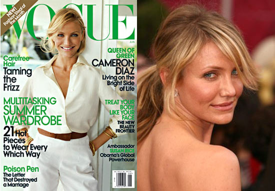 Cameron Diaz na capa da "Vogue"; ela fala sobre envelhecer à revista