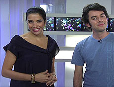 Os apresentadores do novo canal da TVA, Imagine TV, Domingas Person e Paulo Vincius