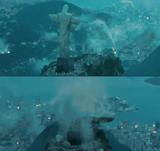 Filme "2012", que tem estreia prevista para 13 de novembro no Brasil, mostra o Cristo Redentor destrudo