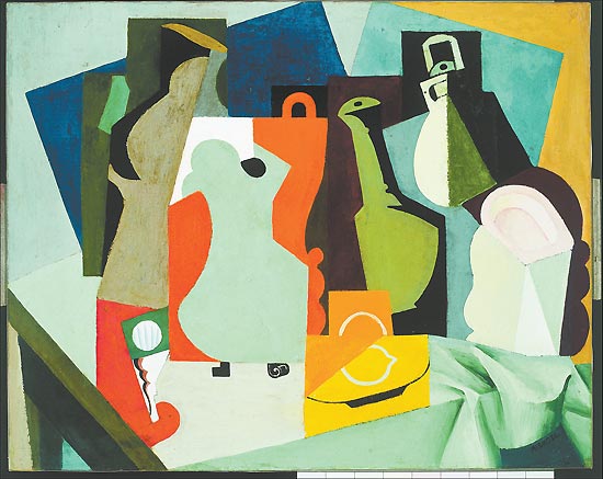 "O Pote Vermelho" (1917), de Andr Lhote, tela presente na exposio "O Cubismo e Seus Entornos nas Colees da Telefnica"