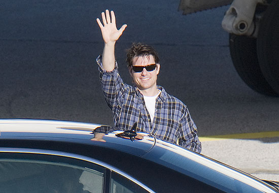 O ator Tom Cruise est na Espanha gravando "Knight and Day"; fuga de touros atrapalhou filmagens