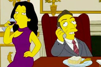 Carla Bruni e Nicolas Sarkozy participam de episódio do seriado "Os Simpsons"; casal visita cidade de Springfield