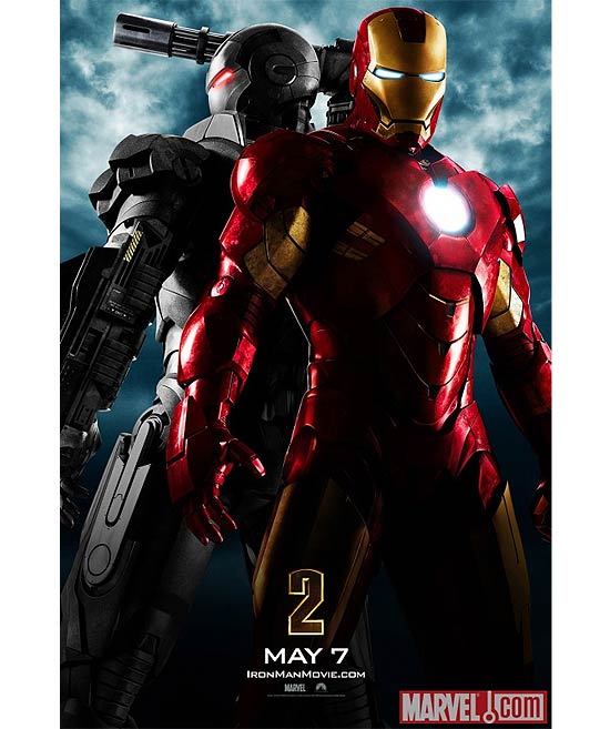 Poster do filme "Homem de Ferro 2" que estreou em primeiro lugar na bilheteria dos EUA