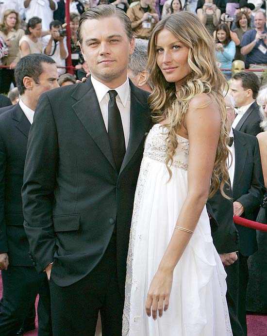 Leonardo DiCaprio e Gisele Bündchen, que namoraram até 2005; ator mandou presente para o filho da modelo brasileira
