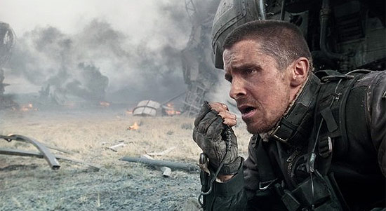 O ator Christian Bale em cena do filme "O Exterminador do Futuro - A Salvao", cujos produtores declararam falncia