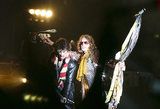 Steven Tyler e Joe Perry, os &quot;Toxic Twins&quot; do Aerosmith que toca hoje em So Paulo