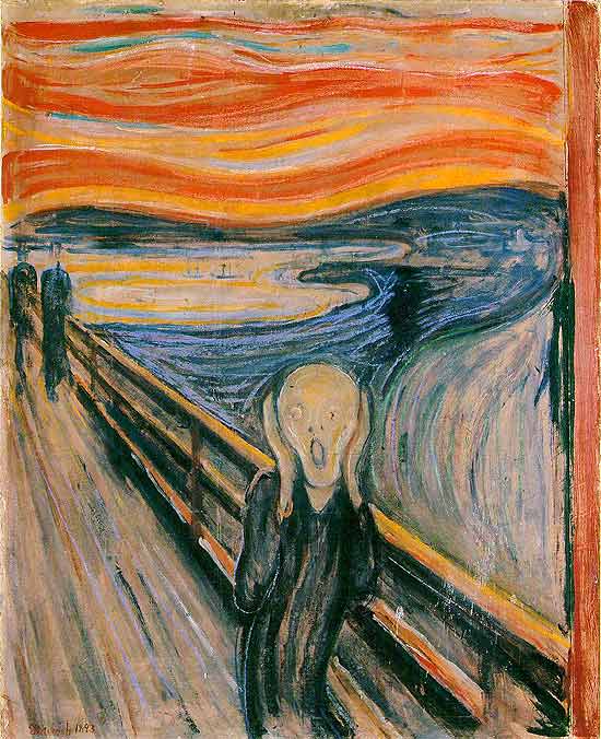 "O Grito", de Edward Munch, ilustra pnico da existncia; livro retrata a ao de tiranos no cotidiano
