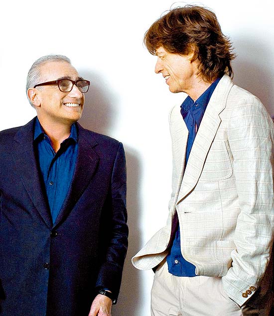 O cineasta Martin Scorsese ( esq.) e o msico Mick Jagger se unem em projeto de srie para a HBO