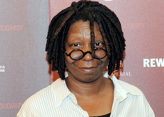 U.S. actress Whoopi Goldberg arrives for a news conference in Vienna, on Saturday, July 17, 2010. She is in Vienna for the Austrian capital's annual Life Ball 2010, a charity gala aimed at raising money for people with AIDS. (AP Photo/Hans Punz)