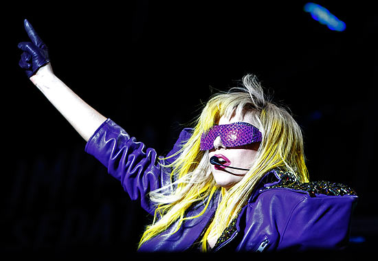 O cone Lady Gaga em ao na ltima sexta-feira, no festival Lollapalooza, em Chicago