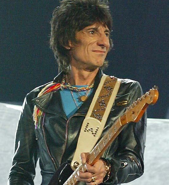 O guitarrista Ronnie Wood, dos Rolling Stones