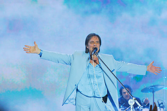 O cantor Roberto Carlos, que deve ser a principal atrao das comemoraes do centenrio do Corinthians
