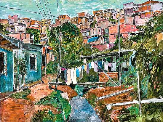 Uma das duas favelas retratadas por Dylan, a obscura Villa Broncos  citada no catlogo como sendo carioca