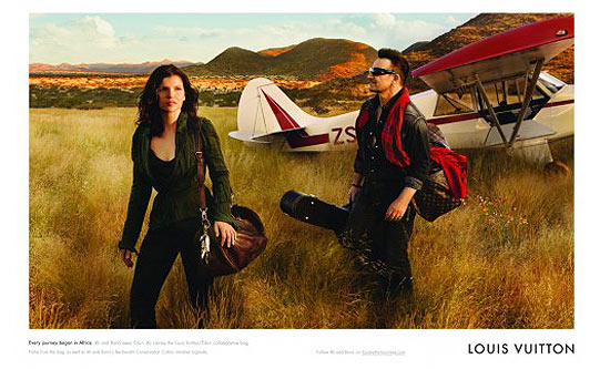 Bono e sua mulher, Ali Hewson, em foto da campanha institucional da Louis Vuitton