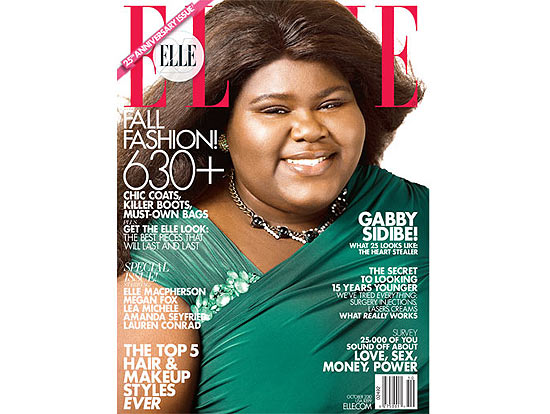 Gabourey Sidibe na capa da edição de 25 anos da &quot;Elle&quot; norte-americana