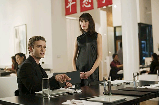O cantor Justin Timberlake em cena do filme "A Rede Social"