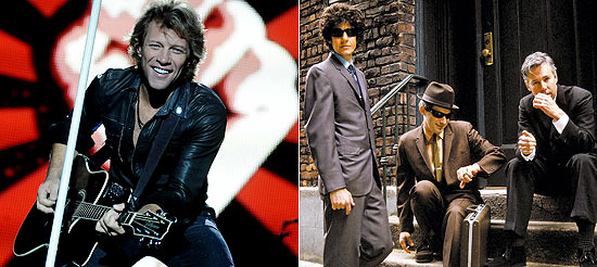 As bandas Bon Jovi e Beastie Boys, que esto entre os indicados para ingressarem no Hall da Fama do Rock and Roll