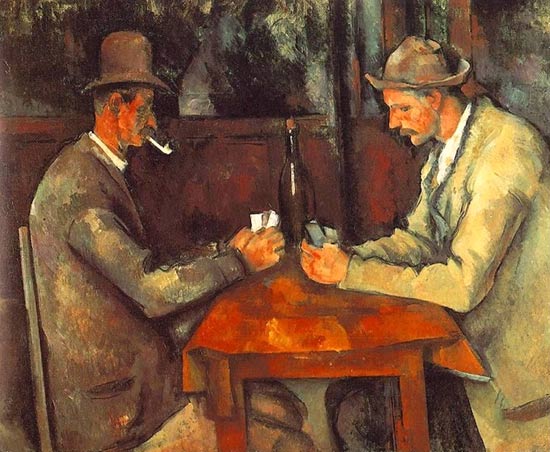 Reproduo do quadro de Paul Czanne, "Os Jogadores de Cartas"