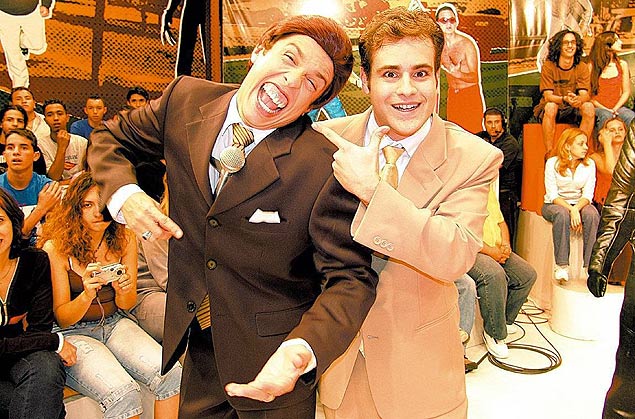 Os humoristas Wellington Muniz, o Ceará (à esq.), e Rodrigo Scarpa, o Repórter Vesgo, do &quot;Pânico na TV&quot; (Rede TV!)